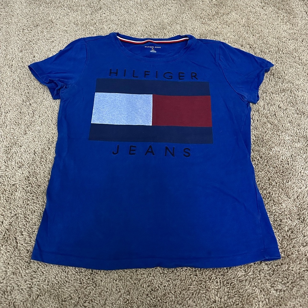 Blue Tommy Hilfiger short sleeve t shirt